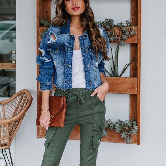 Jackets & Blazers - Cropped Denim Jacket